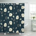 thumbnail image 1 of SUTTOM Floral Branches of Blue Flowers and Leaves Pattern Shower Curtain 60x72 inch, 1 of 1