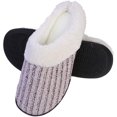 thumbnail image 2 of Roxoni Womens House Slippers Knit Fleece Lined House Shoes Cozy Clog, 2 of 6