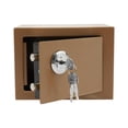 thumbnail image 3 of Gold Small Safe Box with Drop Slot, Safety Box for Money, Depository Safe with Drop Slot Mountable Cash Box with Lock for Home & Office Security, 3 of 21