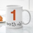 thumbnail image 3 of CafePress - 1 Month Old Mug - 11 oz Ceramic Mug - Novelty Coffee Tea Cup, 3 of 4