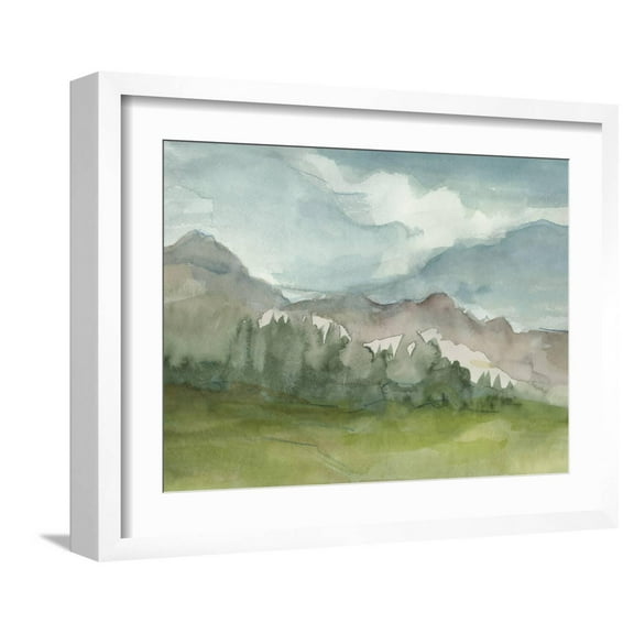 Art.com Plein Air Mountain View II Art Print by Ethan Harper, White Frame Wall Art, 21" x 17"