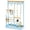 Blue, variant on Jewelry Stand Holder Organizer, 4-Tier Necklace Holder with Ring Tray, 10 Hooks Necklaces Hanging Small Jewelry Display Storage Tower Tree for Bracelets Earrings Watches -Medium, White