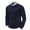 Navy, variant on Men Round Neck Knitted Sweater Slim Fit Long Sleeve Floral Pattern T Shirt Men's Loose Fit Shirts