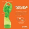 thumbnail image 3 of O2COOL 3.5 inch Battery Powered Misting Fan for Personal Cooling (2 Pack) - Green, 3 of 5
