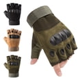 thumbnail image 3 of Gants Sans Doigts avec Joint Rigide Antidérapants Ajustables Demi-Doigt Gants de Sport pour Mise en Forme Escalade Randonnée Cyclisme, 3 of 8