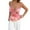 Pink, variant on Zszcpp Summer Tops For Women 2025 T Shirts Sleeveless Strappy Elegant Floral Print Spaghetti Straps Crop Slim Fit Casual Blouses