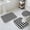 Black, variant on Green Plaid Bath Mat 3 Piece Bathroom Rug Set, Gradient Geometric Buffalo White Checkered Non Slip Bath Rug Contour Mat and Toilet Lid Cover, Absorbent Shower Mats Soft Bath Rugs and Mats Sets
