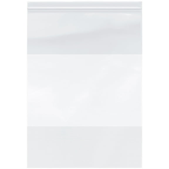 Plymor 13" x 18" (Pack of 100), 4 Mil with White-Block Heavy Duty Zipper Reclosable Plastic Bags