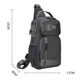 thumbnail image 3 of Sling Bag Men Crossbody Backpack Sport Chest Bag para Street Shopping Camping Gris jinwen Mochilas bandolera, 3 of 8