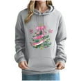thumbnail image 2 of Mifsaly Merry Christmas Sweatshirt for Women Xmas Tree Graphic Loose Hoodie Long Sleeve Hooded Pullover Tops Soild Color Drop Shoulder Outerwear 2025 Festival Party Funny Outfits with Pocket, 2 of 4