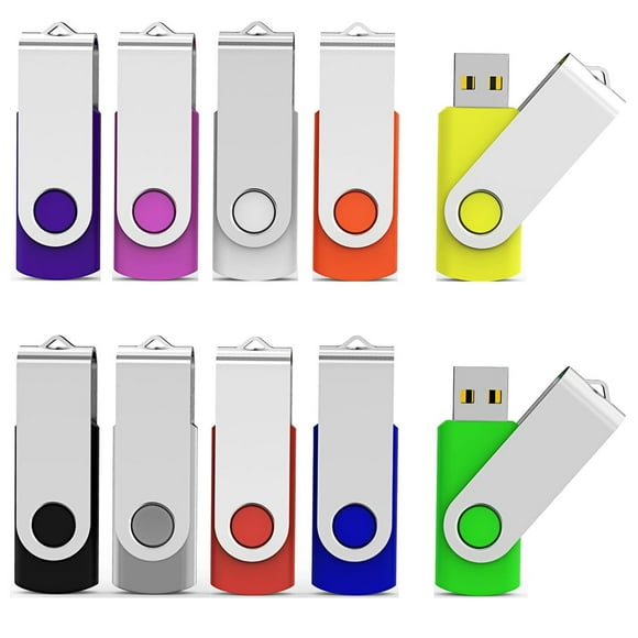10pcs 8GB flash drive, USB 2.0 32GB portable memory stick 8GB thumb drive (10pcs 8GB, mixed colors)