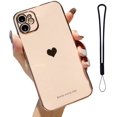 thumbnail image 1 of FYBTO Compatible for iPhone 11 Case 6.1 Inch Electroplated Love Heart, Case for iPhone 11 Plating Soft TPU Shockproof Camera Protective Back Cover Black, 1 of 5