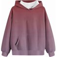 thumbnail image 4 of YunPes Gradient Oversized Hoodie for Girls Trendy Long Sleeve Hooded Sweatshirts with Pockets Teen Casual Preppy Pullover, 4 of 8