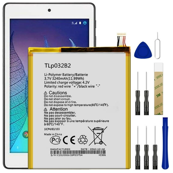 Replacement Battery TLp032B2 For T-Mobile Alcatel OneTouch Pop 7 P310A Tool