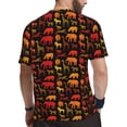 thumbnail image 2 of Wukai Animal Print Men's Short-Sleeved Mesh T-Shirt,Quick-Dry Short Sleeve Workout T-Shirt-3X-Large, 2 of 8