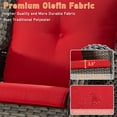 thumbnail image 3 of Meetleisure 1 Pieces Outdoor Patio Furniture Wicker Swivel Chair with Cushions for Backyard, Red, 3 of 14