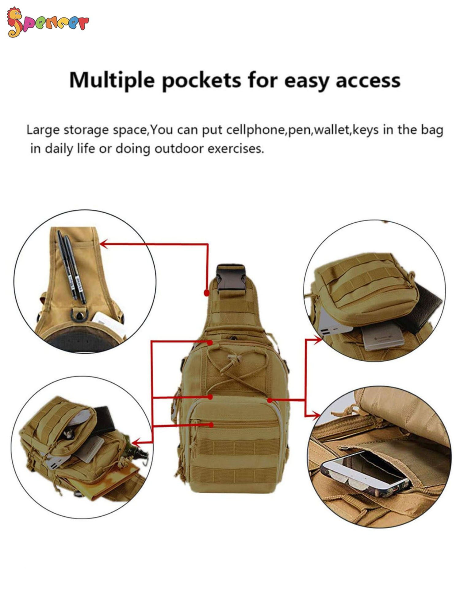  SKYSPER Sling Bag Crossbody Backpack - Chest Shoulder Cross  Body Bag Travel Hiking Casual Daypack for Women Men(Beige) : Sports &  Outdoors