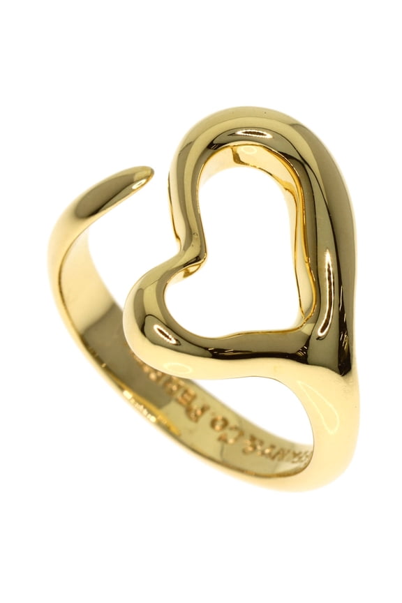 Pre-Owned Tiffany & Co. Open Heart Ring, 18K Yellow Gold, Women's.
