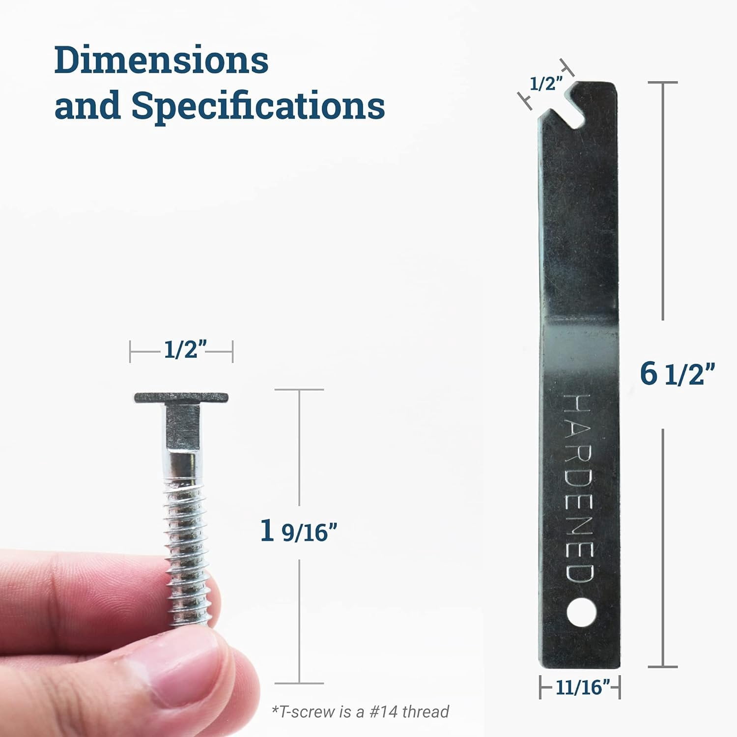Picture Hang Solutions T-Head Screw for Frame-Locking Security Kit with T-Screw Wrench 100 Pieces per Pack