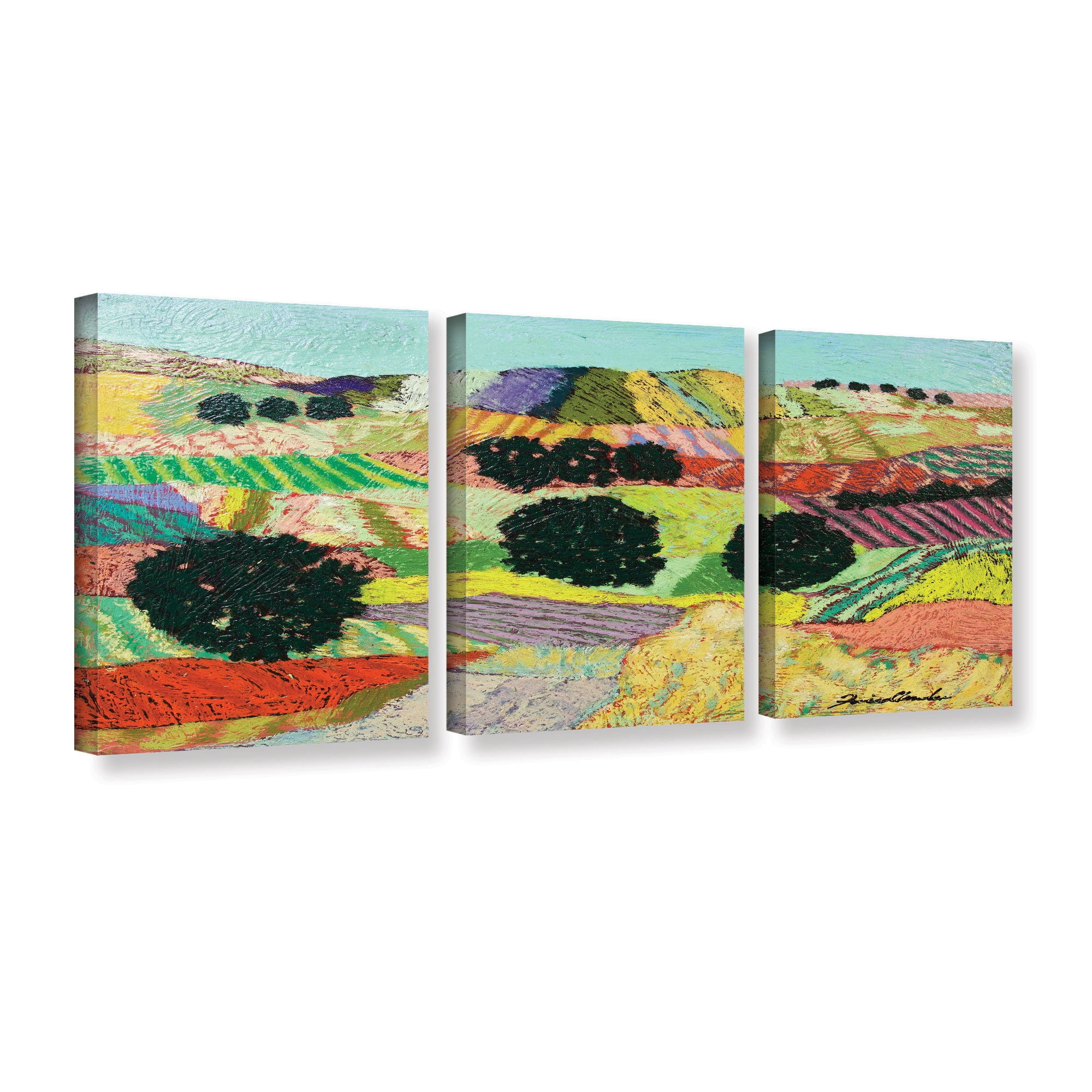 ArtWall Allan Friedlander "Crystal Mountain" 3-Piece Gallery-Wrapped Canvas Set