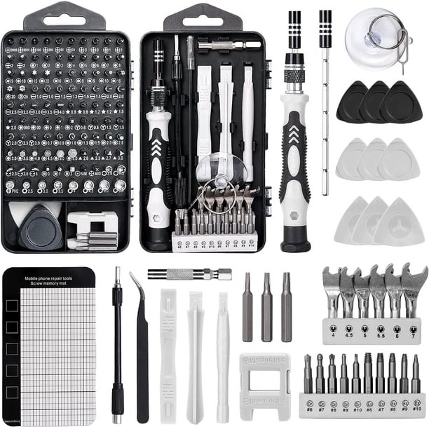 Juegos de destornilladores de precisión 138 en 1 Kit de reparación de bricolaje, kit de herramientas de destornillador Adecuado para reparaciones de Nintendo, etc. Con mini llave y removedor