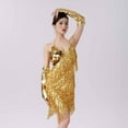 thumbnail image 7 of Oplxuo Women's Sequins Fringe Latin Dance Costumes Gatsby Cocktail Party Flapper Dress Sexy Tango Ballroom Rumba Outfits, 7 of 7
