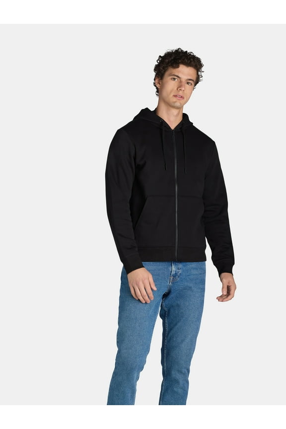 Men's and Big Men's Zip Up Fleece Hoodie Sweatshirt, Sizes S-5XLT