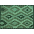 thumbnail image 1 of Ahgly Company Machine Washable Indoor Rectangle Southwestern Turquoise Blue Country Area Rugs, 2' x 5', 1 of 4