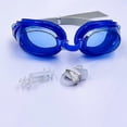 thumbnail image 2 of Gafas de natación planas con lentes HD multicolor, clip nasal opcional, tapones para los oídos, diadema ajustable para hombres y mujeres adultos., 2 of 4