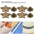 thumbnail image 4 of 50 Sets Star Shape Rivet 12MM Flat Screw Clothes Accessory Anti‑Corrosion Zinc Alloy(Bronze ), 4 of 8