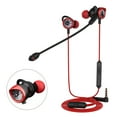 thumbnail image 2 of Gaming Earphone, 4.6ft Length Wired Gaming Earbuds Headset Dual Microphone Dual Vibration Units Comfortable Volume Control With Detachable Boom Mic For PC, 2 of 8