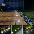 thumbnail image 6 of Zukuco Solar Ground Lights, Solar Disk Lights Powered, Waterproof Garden Pathway Outdoor In-Ground Lights for Yard, Deck, Lawn, Patio and Walkway , 4 Pack, 6 of 7