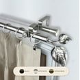 thumbnail image 4 of Parnika 13/16" Double Bay Window curtain rod Adjustable 20"-36", 38"-72" - Satin Nickel,(ABay-33-5D), 4 of 4
