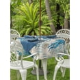 thumbnail image 3 of Outdoor Tablecloth with Umbrella Hole for Patio/Picnic/Party/Camping, Teal Jellyfish Coastal Waterproof Table Cloth Round Cover Washable, Vintage Summer Beach Nautical (Dia 60"), 3 of 8