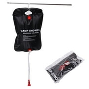 Schanno Camping Shower, 5 Gallon/20L Portable Solar Heating Shower Bag for Outdoor Beach Swimming Traveling Hiking, Black
