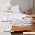 thumbnail image 5 of Loomsnest 4 Piece Queen Sheet Set, Cool & Crisp Percale, 100% Cotton Sheets, Deep Pockets, White, 5 of 10