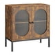thumbnail image 1 of Gabinete Buffet de Ratán con Puertas y Estantes, Mueble Decorativo para Sala y Entrada, 1 of 8