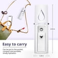 thumbnail image 4 of 10X Portable Nano Facial Mister Mini Facial Steamer Atomization Eyelash Extensions with Mirror White, 4 of 5