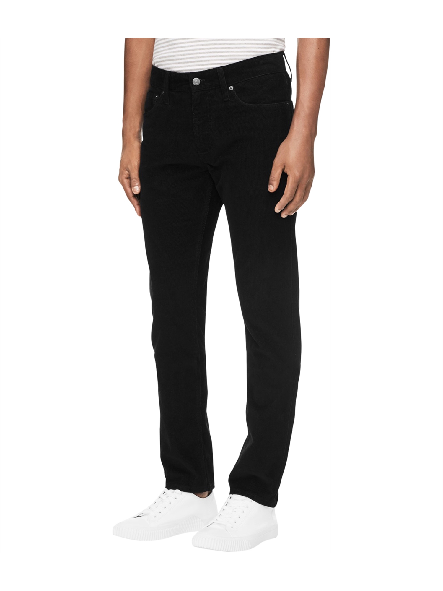 mens black skinny corduroy pants