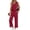 Burgundy, variant on Womens Two Pieces Sets Summer Outfits Tank Tops and Wide Leg Pants Matching Sets Casual Loungewear
