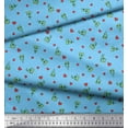 thumbnail image 2 of Soimoi Polyester Crepe Fabric Heart & Pizza Slice Food Print Fabric by Yard 42 Inch Wide, 2 of 3
