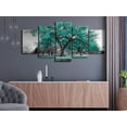 thumbnail image 2 of Tiptophomedecor Stretched Canvas Landscape Art - Autumn In The Park Turquoise 5 Piece - Stretched & Framed Ready To Hang Art, 2 of 4
