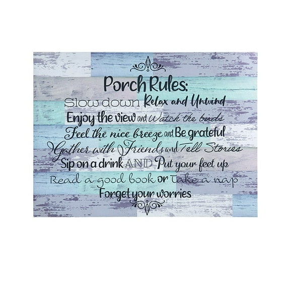 Porch Rules Indoor/Outdoor Area, Accent, or Runner Rug