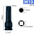 thumbnail image 1 of 1Pc Socket Adapter M5-M19 For 1/2'' Electric Wrench Ratchet Wrench 1/2'' Socket Adapter 12 Point Screwdriver Bit, 1 of 7