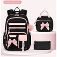 thumbnail image 4 of Bow Backpack for Girls School Bag Kids Backpack with Lunch Box Pencil Case Elementary Backpacks, 4 of 6