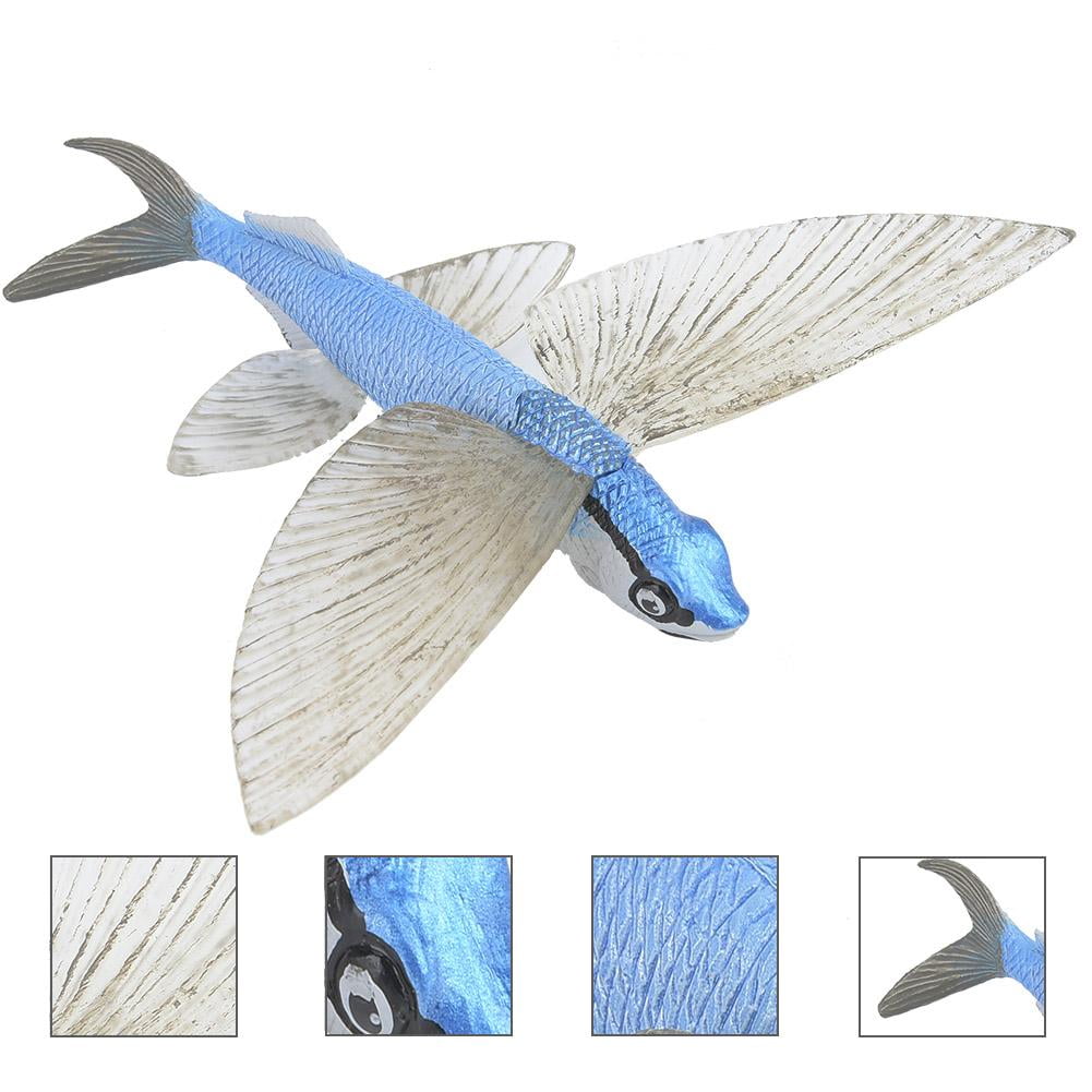 LYUMO Solid Plastic Flying Fish Figurine Ocean Animal Model Kid Children Educational Toy LYUMO Solid Plastic Flying Fish Figurine Ocean Animal Model Kid Children Educational Toy