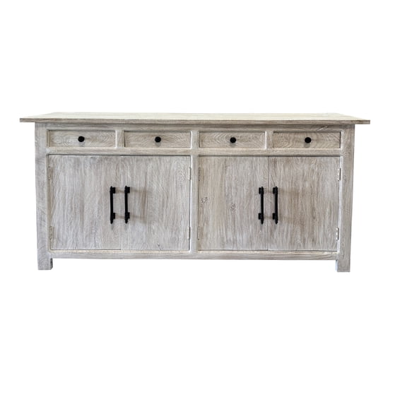 Taran Designs Isabella 4-drawer 4-door Solid Wood Sideboard in White
