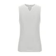 thumbnail image 3 of FNFYFH Mens Shirts Mens Tank Tops White, Fashion Men Casual Color Casual Fitness Sportswear Round-Neck Tank Top, 3 of 6
