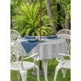 thumbnail image 3 of Outdoor Table Cloth with Umbrella Hole and Zipper, Grey Christmas Snowflake Waterproof Round Tablecloth 54 Inch, Winter Snowflake Xmas Washable Table Cover for Outside Party Patio Picnic, 3 of 8
