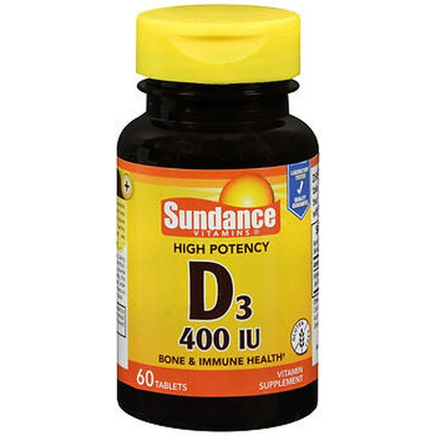 Sundance Vitamins High Potency D3 400 IU Vitamin Supplement 60